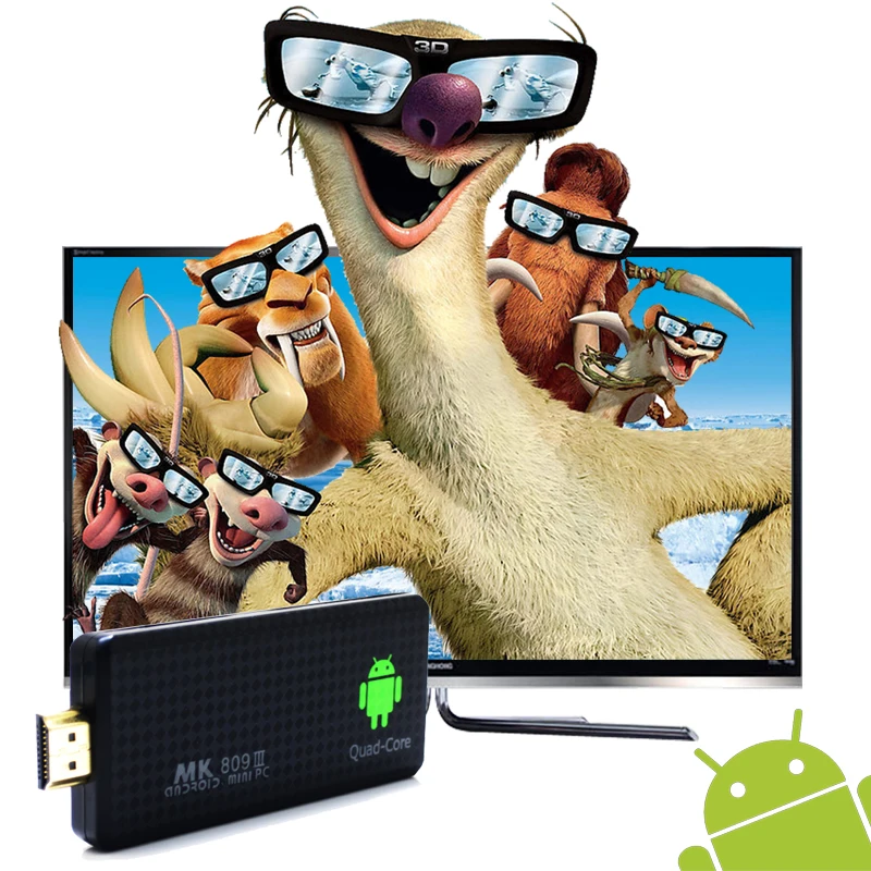 MK809 III 2GB 8GB Android 5.1 TV Dongle RK3229 Quad Core UHD 4K HDMI KODI 3D TV Stick AirPlay DLNA H.265 WiFi Smart TV Mini PC