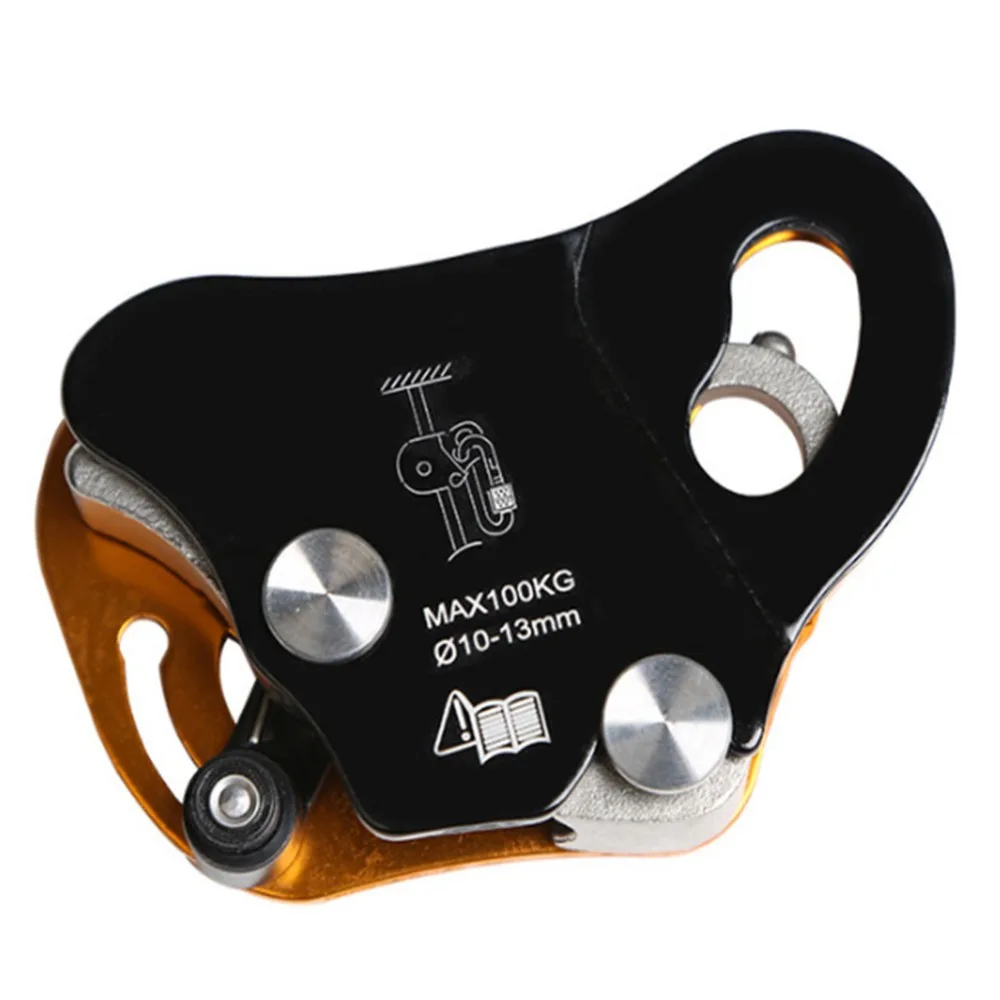 Tanie 100KG Aerial Work wspinaczka Rescue spadek aresztowania samoblokujący sprzęt do ochrony zdejmowana lina Grab Camping wspinaczka Rescue Device