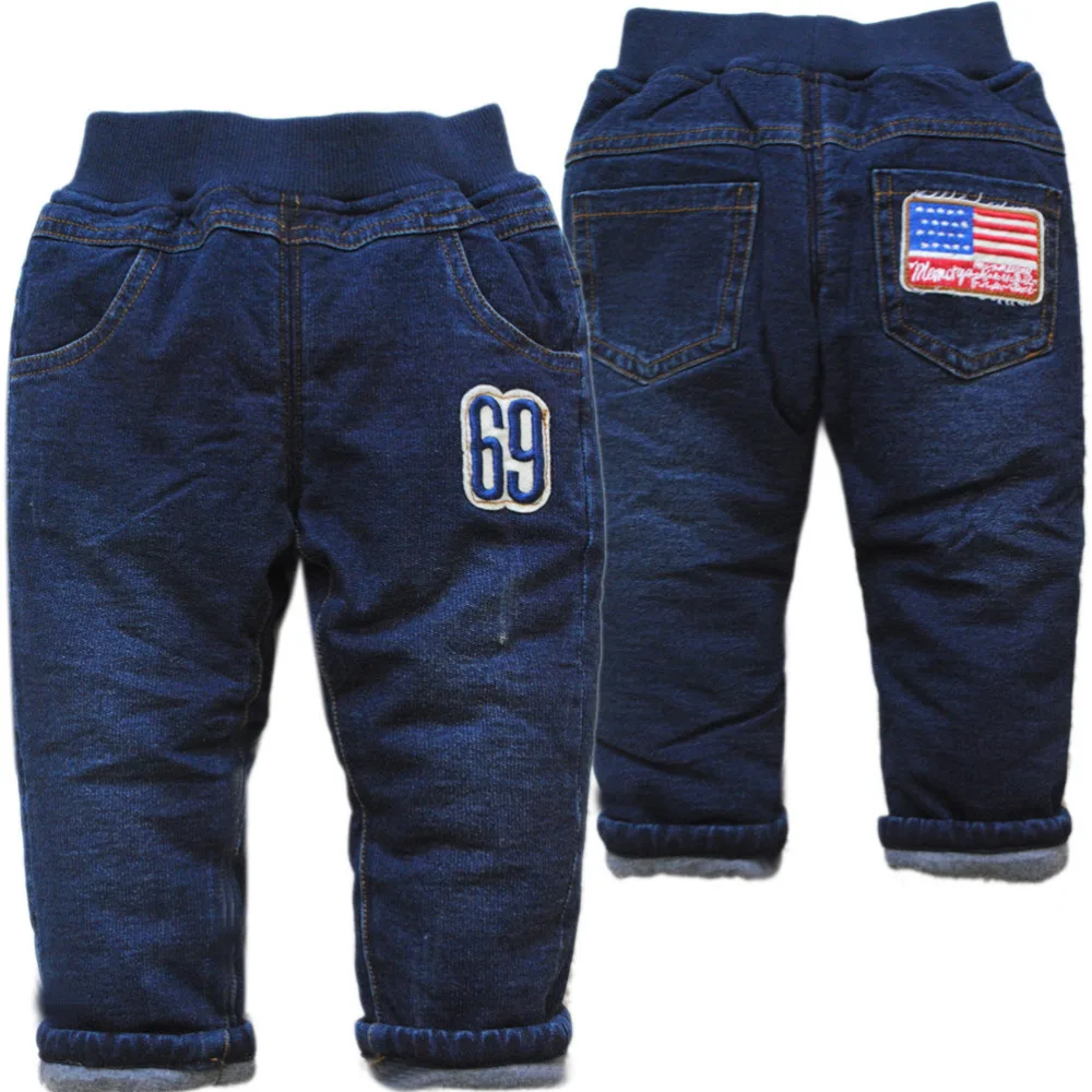4074 г., очень теплые зимние штаны для малышей джинсы для маленьких мальчиков джинсовые штаны для мальчиков, брюки с хлопковой подкладкой модная плотная одежда для мальчиков и девочек