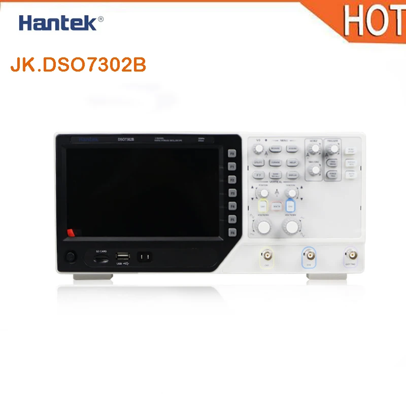 

Hantek official DSO7302B 2 channels 300MHz Bandwidth 2Gsa Digital Storage Oscilloscope 800*480 Pixels Display resolution
