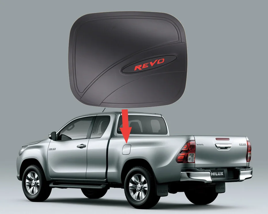Для Toyota Hilux REVO защита внешнего топливного бака крышка автомобиля матовая черная газовая крышка авто аксессуары для Hilux REVO