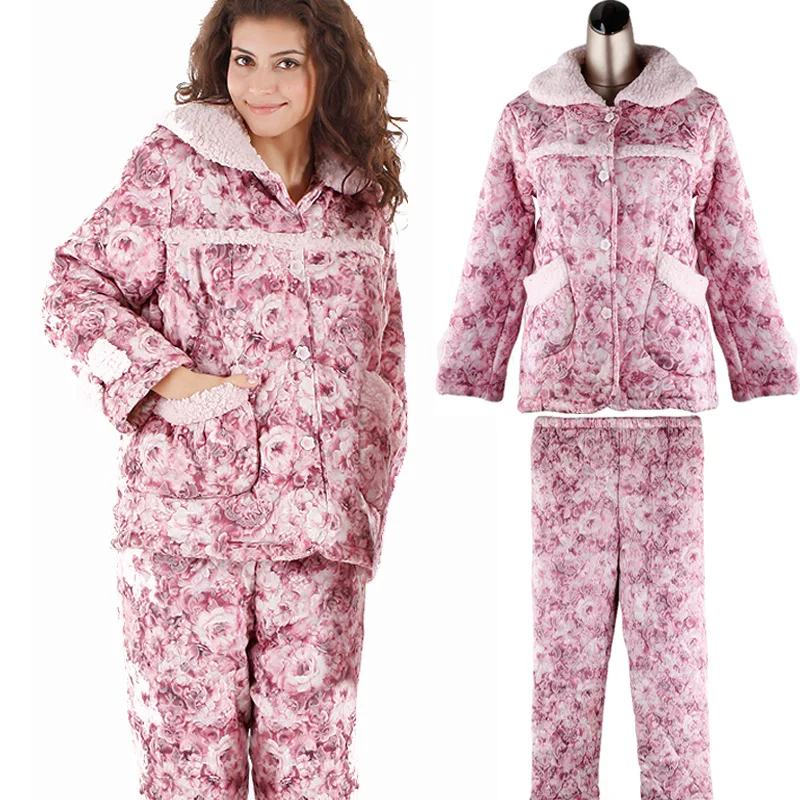 2013 Women's winter cold weather thickening coral fleece sleepwear
