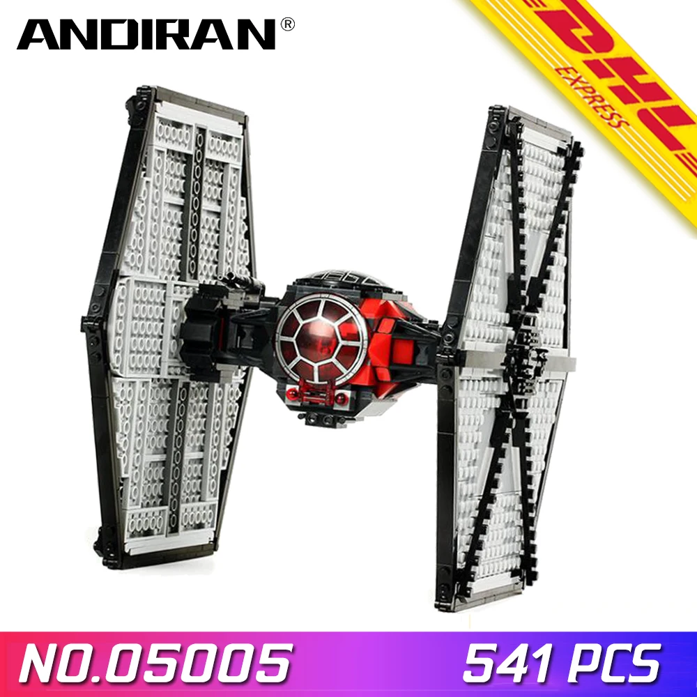 

ANDIRAN 05005 Star First Order Tie Fighter Model Compatible legoings 75101 Wars Building Block Funny Bricks Kid Boys Gift Toys