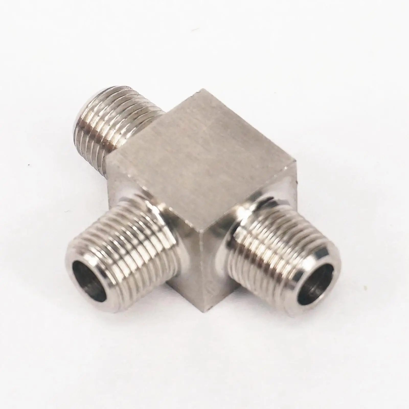 

Equal 1/8" BSPT male Threaded Tee 3 Way 304 Stainless Steel Pipe Fitting Connector Adapter Max Pressure 2.5 Mpa