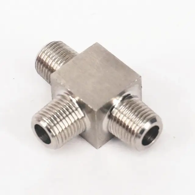 Tee 3 Way 304 Stainless Steel Pipe Fitting Connector Adapter Equal 1/8 BSP sc 1 st AliExpress.com : 8 steel pipe - www.happyfamilyinstitute.com