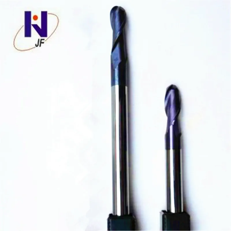 JF Solid carbide Ball nose end mill 2 flute end mills with straight