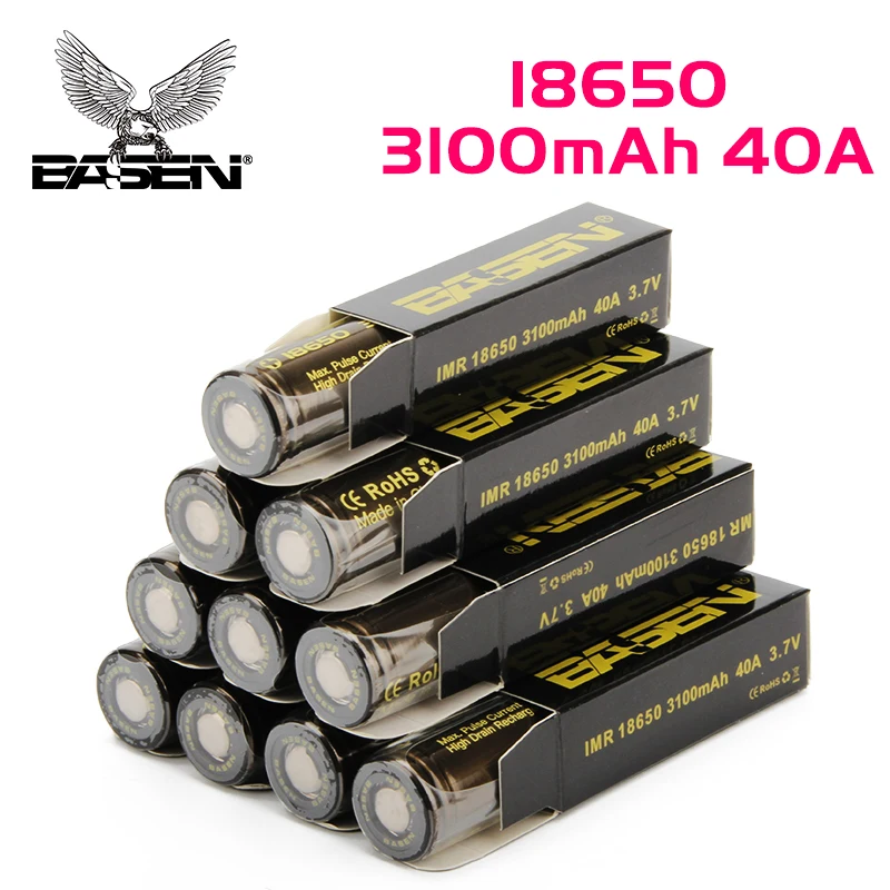 Басен BS186Q Перезаряжаемые батареи 18650 30Q Батарея 40A 3 7 В литий ионный аккумулятор 10