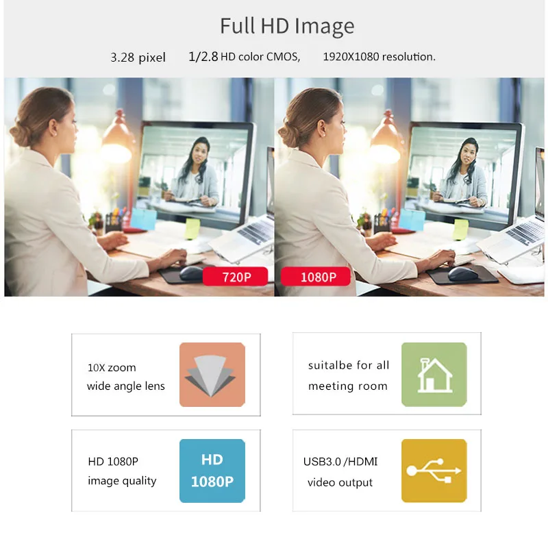 TONGVEO VHD103U PTZ HD 1080 p IP بث الصوت كاميرا مع 10X التكبير USB 3.0 HDMI الناتج كاميرا ل يوتيوب سكايب الفيسبوك