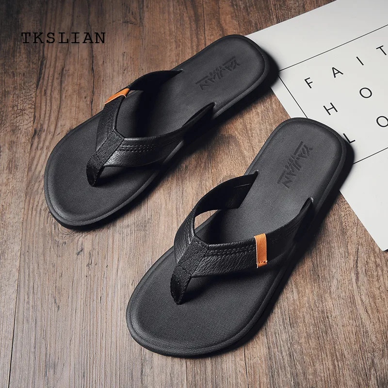 

Summer Slippers men home platform flip flops beach men brown black man slipper male non-slip rubber drop shipping