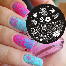 Pandox Charming Spring Nail Art Stamp Template Image Plate Nail Stamping Plate AP24 Nail Stamp Plates Set