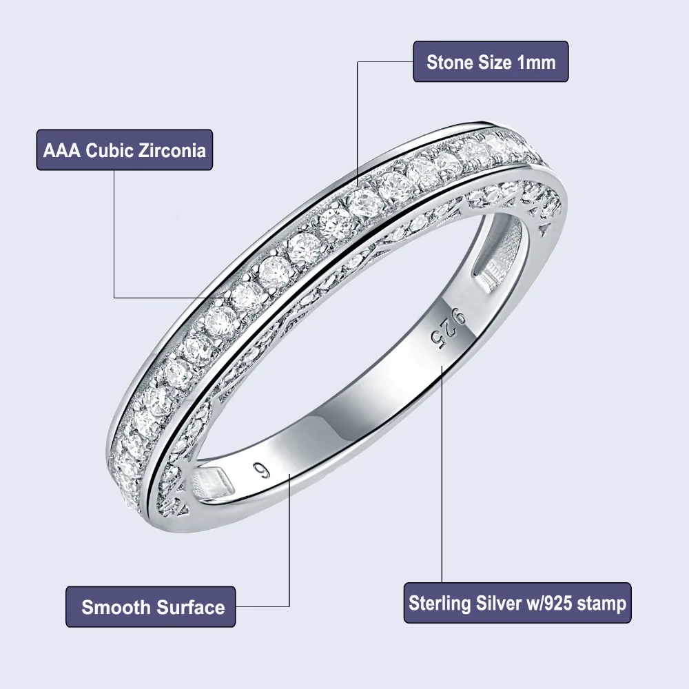 Обручальное кольцо Newshe из стерлингового серебра 925 пробы для женщин, модные ювелирные изделия, размер 5-12
