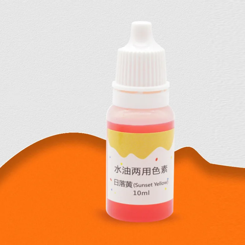 10 мл ручной работы мыло краситель пигменты базовый цвет жидкий пигмент DIY ручной краситель для мыла набор инструментов MJJ88 - Цвет: Orange Sunset