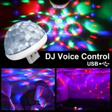 СВЕТОДИОДНЫЙ Автомобильный USB атмосферный свет DJ RGB мини красочная музыкальная лампа для type-C для IOS Plug мобильных телефонов декоративная лампа