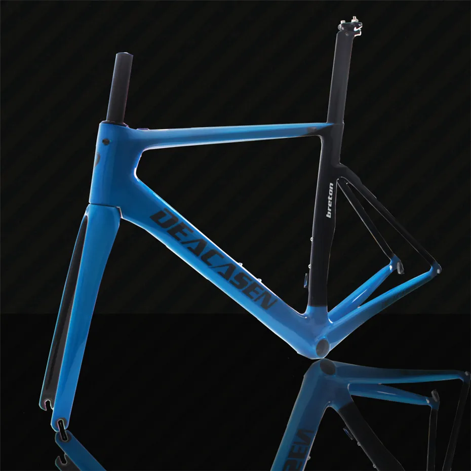 Best Deacasen 2018 New light Carbon Road Bike Frame UD Carbon Road Bicycle Frameset With Seatpost Headset XS/S/M/L 14