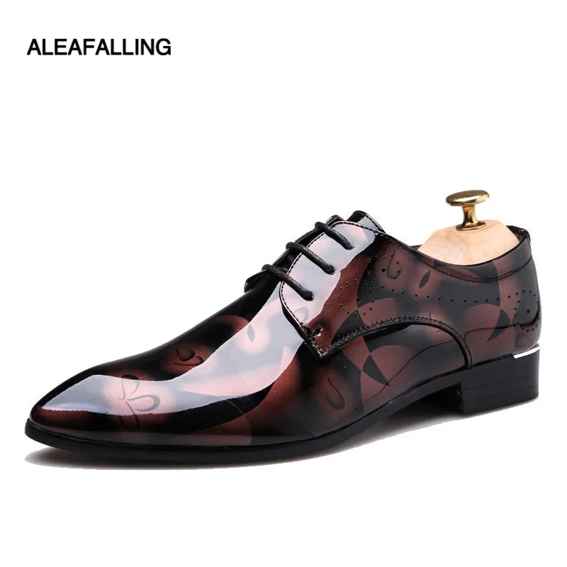 

Aleafalling Patent Leather Oxford Shoes For Men Dress Shoes Men Formal Shoes Pointed Toe Business Wedding Plus Size 49 50 MDS00