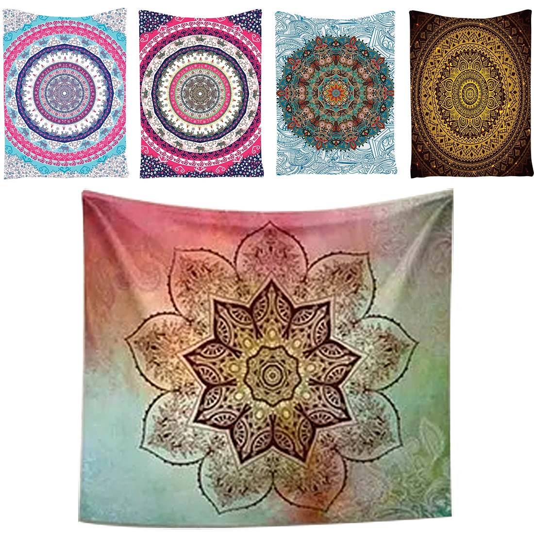 

2018 Large Mandala Indian Tapestry Wall Hanging Bohemian Beach Towel Polyester Thin Blanket Yoga Shawl Mat 2 size