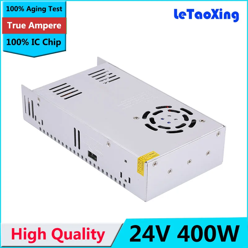 Одиночный выход импульсный источник питания 24V 17A 400W Трансформатор 110V 220V AC к DC 16.5A