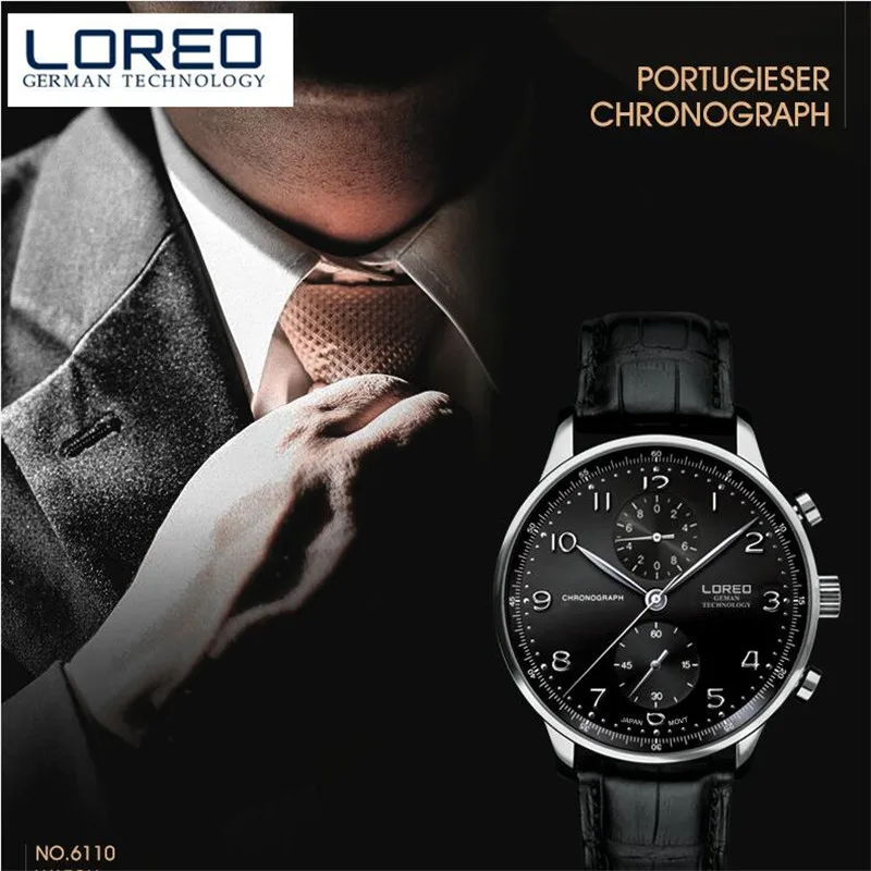 

LOREO Men Watches Brand Ultra Thin Genuine Leather Clock Male 50m Waterproof Casual Sport Watch Men Wrist Quartz Watch M34