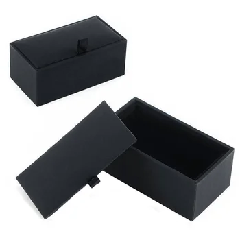 

Black Shirt Cufflink Box Sleeve Button Box Gift Box Jewelry Packaging Boxes Organizer W7255