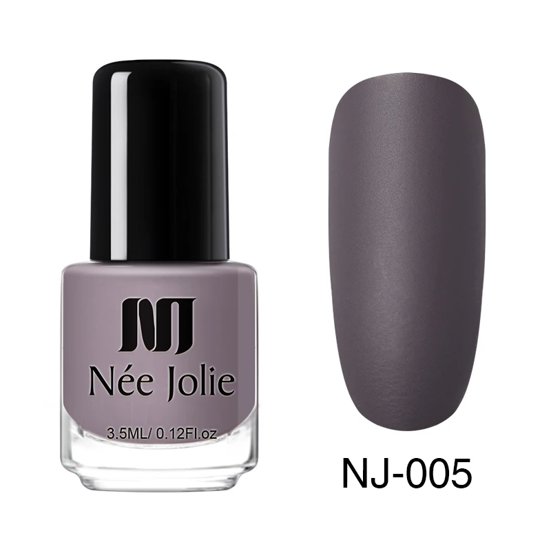 3.5ml Matte-05 Лак для ногтей серии NEE JOLIE coffee, быстросохнущий, 3,5 мл, 7,5 мл, голографический матовый эффект, кракле, лак для ногтей, 18 цветов - Цвет: 3.5ml Matte-05