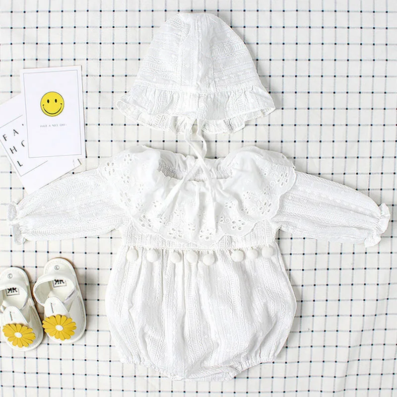 

Fashion Baby Girl Clothes One-pieces Jumpsuits+Hat Long Sleeves Baby Rompers Infant Girl Cotton Clothes Toddler Girl Rompers