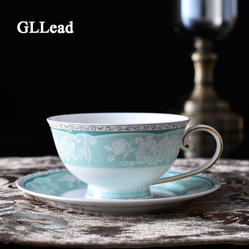 GLLead Bone китайские керамические кофейные чашки и набор блюдец для завтрака чашка