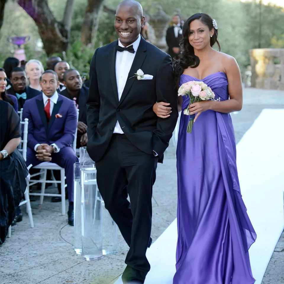 satin and chiffon bridesmaid dresses