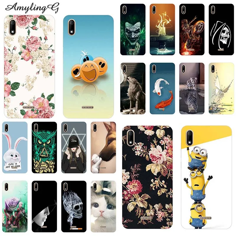 

Soft Silicone Phone Cases For Wiko Y60 Y 60 5.45-inch Case Print Rose Wolf Patterned Cover Phone Back Shell Fundas Para