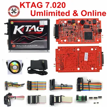 

Ktag Original V7.020 V2.23 ECU Chip Tuning 4 LED Programming Tool KESS V5.017 No Token Limit Online EU Red PCB Master Version