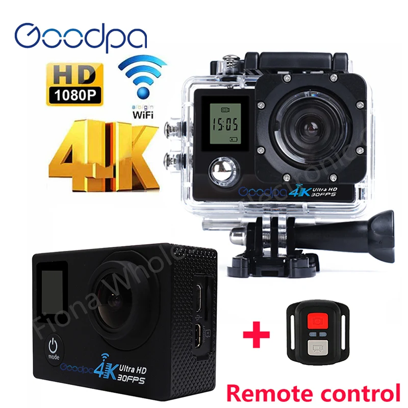 100% оригинальная Экшн камера Goodpa F60/F60R с дистанционным управлением 2 4G ultra HD 4K 12 МП
