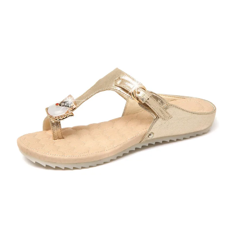 

35-40 Women Flip Flops Gold Silver 2019 Women Summer Shoes Flip Flops Women