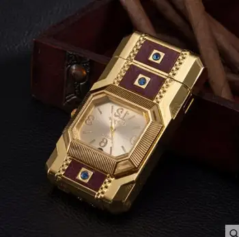 

Novelty Brands Casual Military Lighter Watch Men Quartz Refillable Butane Gas Cigar Watches Men Watch Relogio Masculino Felojes