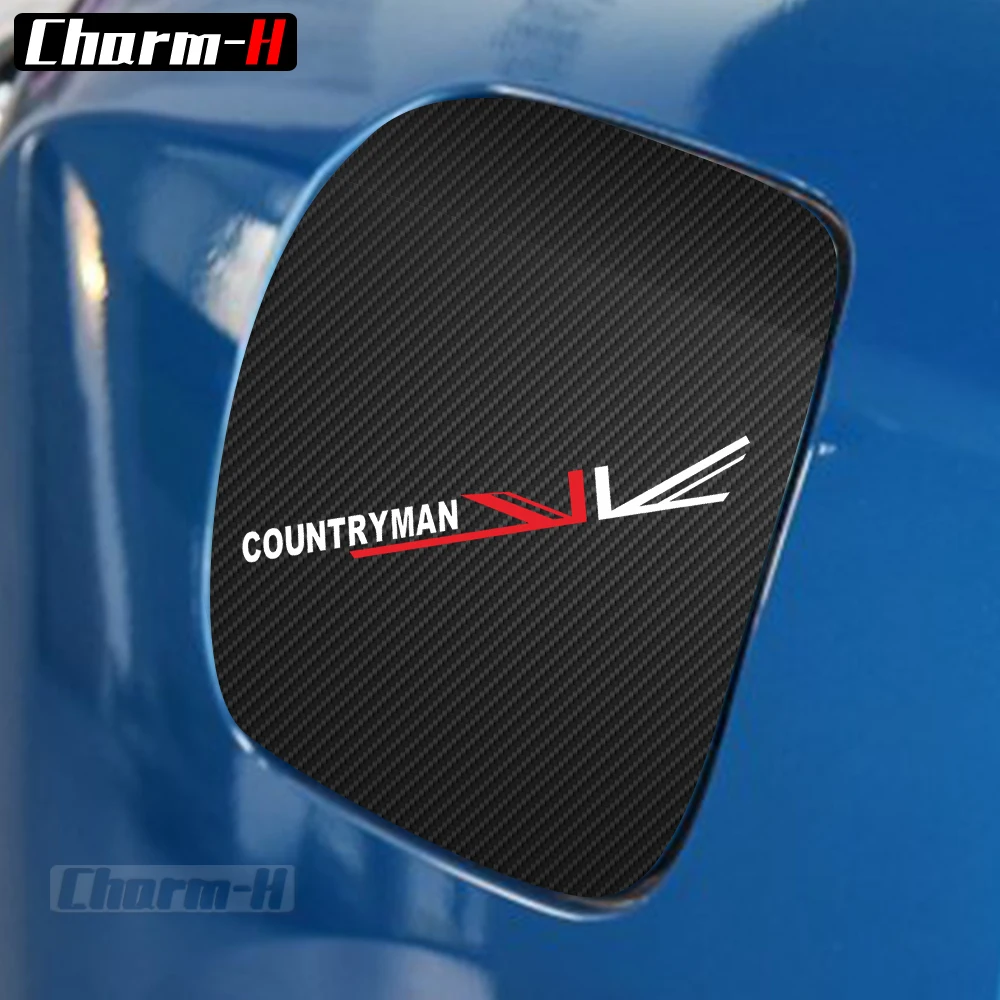 For Mini Cooper Countryman F60 Union Jack Style 5D Carbon Fiber Vinyl Car Decoration Fuel Cap Tank Cover Sticker Decals 2017-
