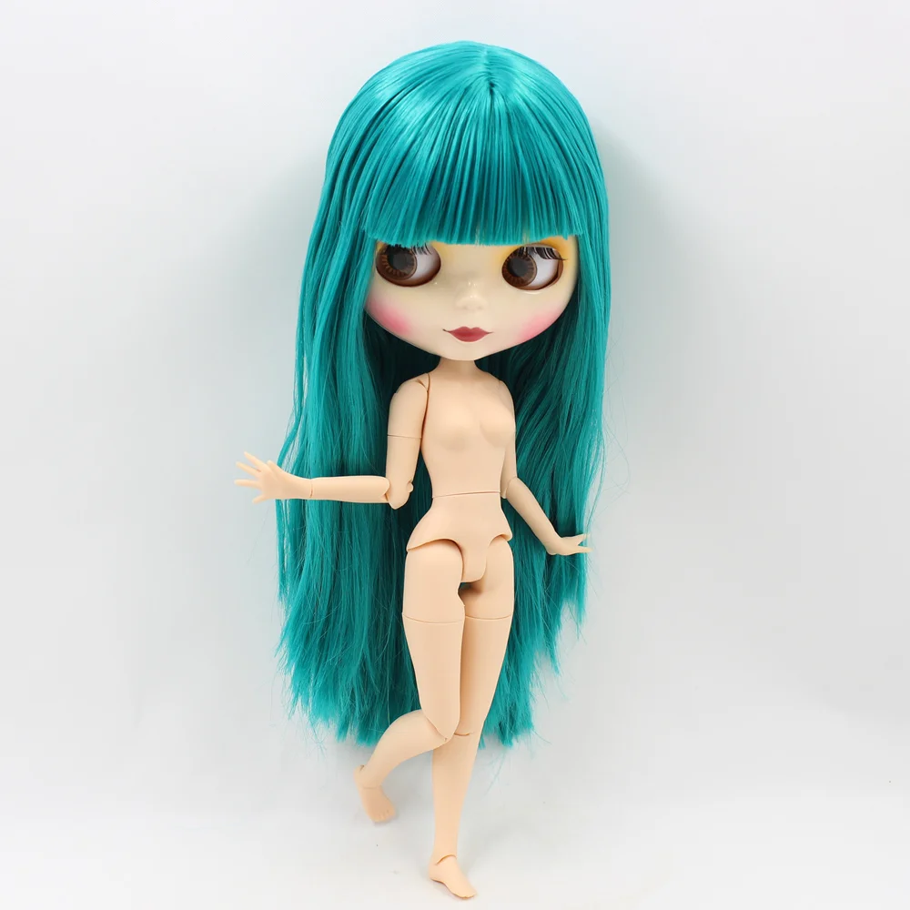 Ледяной обнаженный завод Blyth кукла серии No. BL1465 зеленые волосы белая кожа 1/6 суставное тело Neo BJD