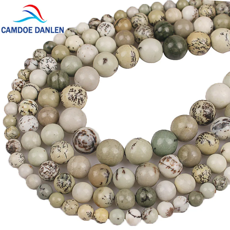 Natural Stone Beads Moss Jaspers Turquoises Round Loose 6 8 10 12mm For Bracelet Necklace Jewelry Making | Украшения и аксессуары