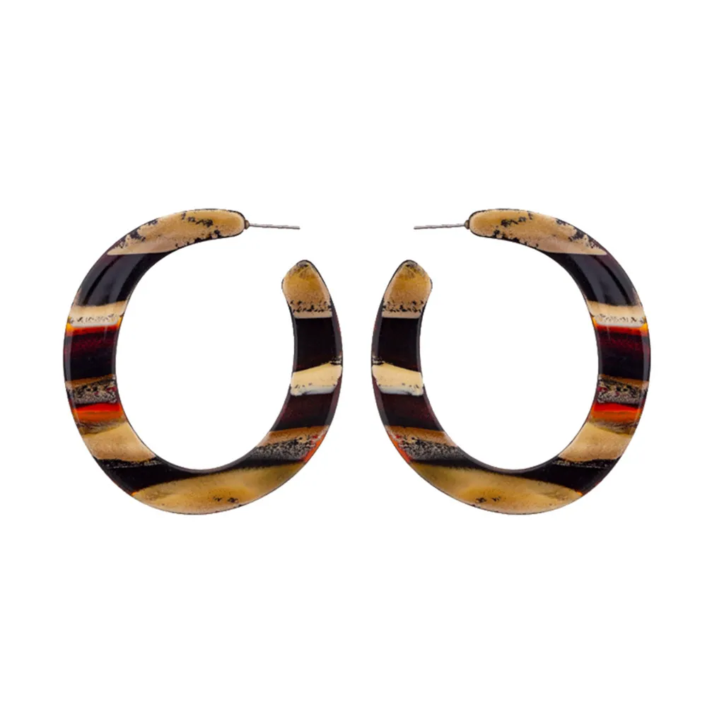 Multicolor Zerotime# P5 новые модные креативные ацетатные пластины геометрические полукольца серьги женские ювелирные изделия Уникальные - Окраска металла: Multicolor