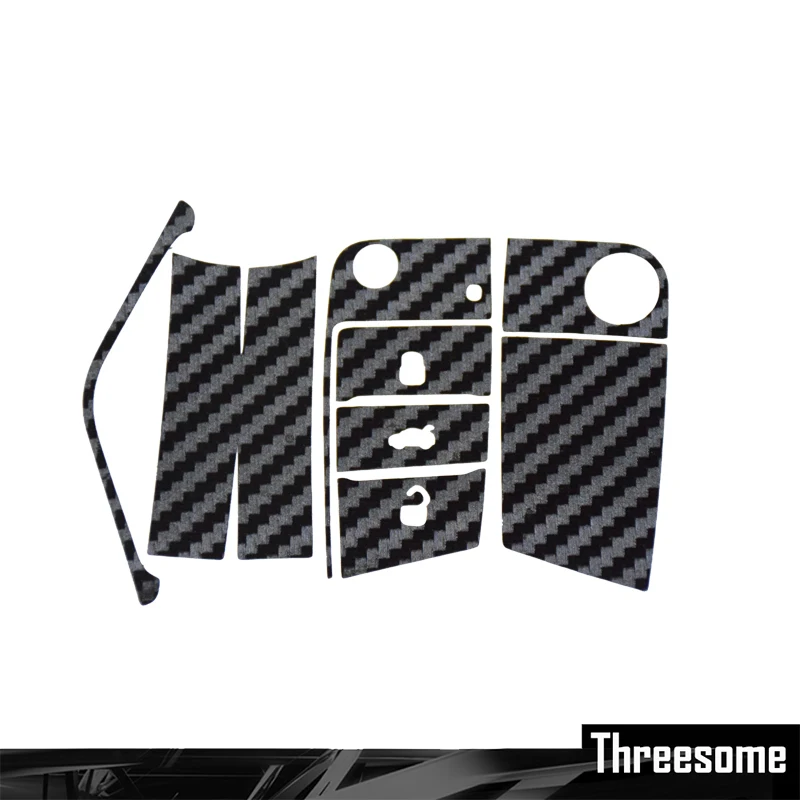 

SRXTZM High Quality Carbon Fiber Car Key Sticker For Volkswagen Golf 7 MK7 Skoda Octavia A7 A 7 2014 2015 2016 1pcs Black