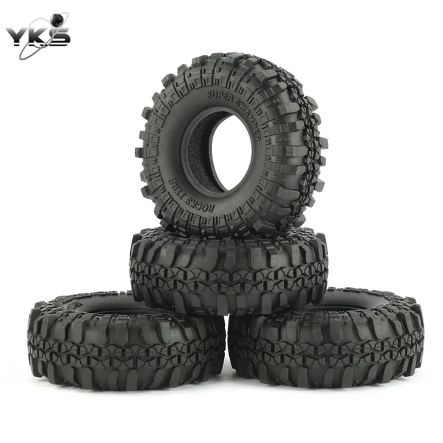 Cheap 4PCS 110mm 11.9 Inch Rubber Rocks Tyres / Wheel RC Car Tires for 1/10 RC Rock Crawler Axial SCX10 D90 AXIAL RC4WD AUSTAR AX-4020