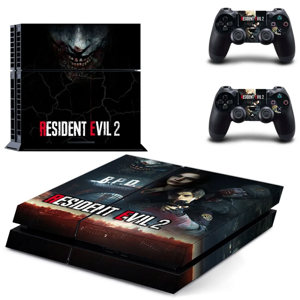 

Resident Evil 2 Remake PS4 Skin Sticker Decal for Sony PlayStation 4 Console and 2 controller skins PS4 Stickers Vinyl Accessory