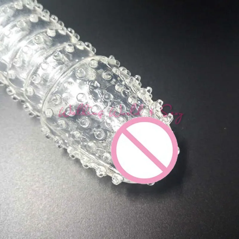 Adult Sex Toys For Men Big Heads Crystal Penis Sleeve Ring Dildo Delay Condom Flexible Enlarger Penis Sleeve Male Gay Cock Rings (9)