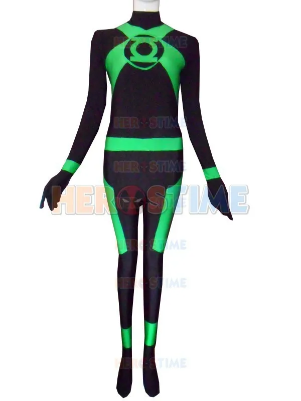 Бесплатная доставка зеленый Фонари корпус спандекс супергерой Зеленый Фонарь Хэллоуина Детский костюм для вечеринок