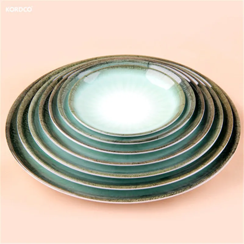 Специальные обеденные тарелки круглая тарелка Корейская Высококачественная имитация фарфора западные тарелки