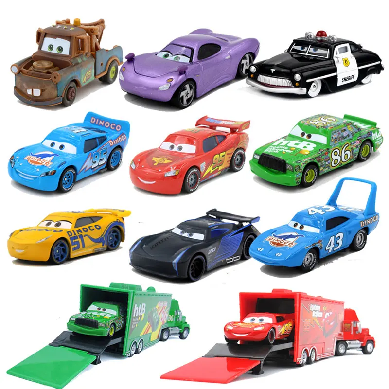

Metal Alloy 1:55 Disney Pixar Cars 2 3 Lightning McQueen HTB The Kings Ramirez Dinoco Jackson Mack Uncle Truck Toy Vehicle Gifts