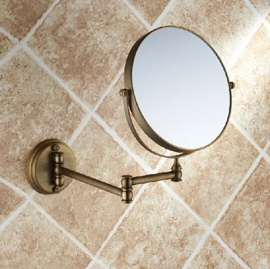 Горячее предложение для ванной комнаты настенный 8 дюймов Латунь 3X/1X зеркало для ванной складное зеркало для макияжа косметическое зеркало леди подарок