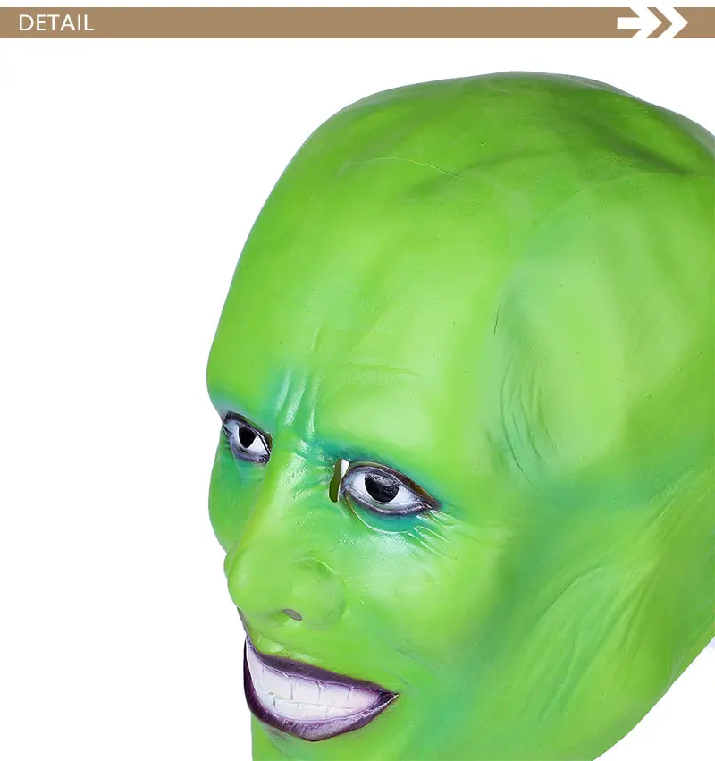 LePy/маска на Хэллоуин Джима Карри; зеленая маска для косплея; костюм для взрослых; маскарадный костюм на Хэллоуин; вечерние маскарадные костюмы