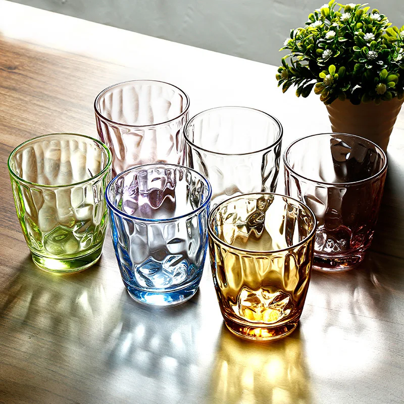 6 штук цветной набор водяного стекла пивные стеклянные рекламные сувенирные кружки
