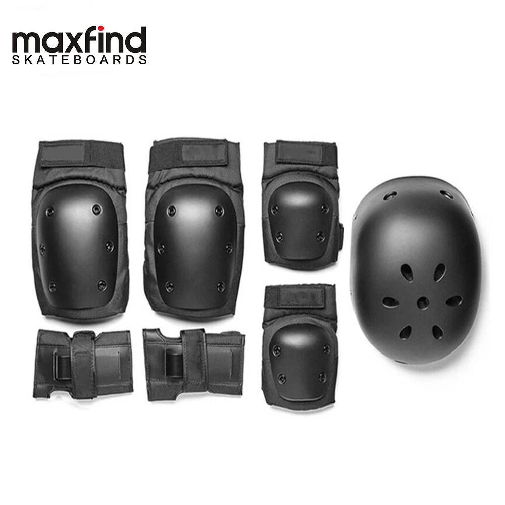 Maxfind Gear Head Elbow Knee Protective Pads Wrist Guards 7 In 1