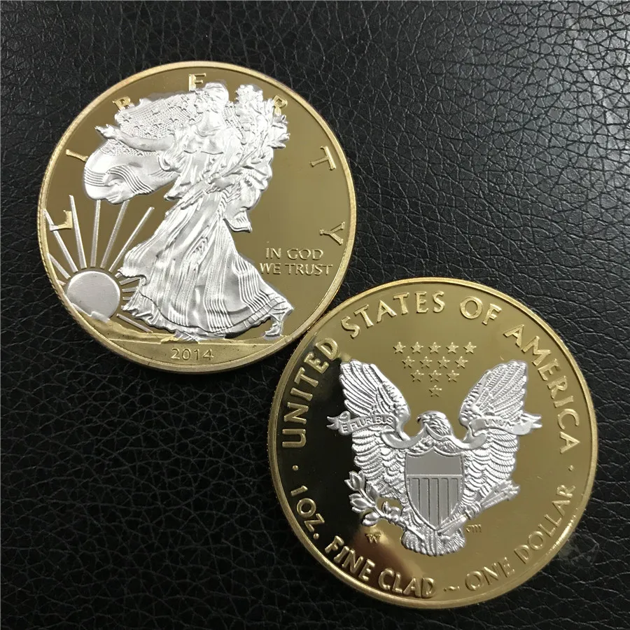 Горячая золотая монета американский золотой Орел 1 сувенирная монета. 999 Bullion Золотая круглая монета, американский золотой Орел 1 унций