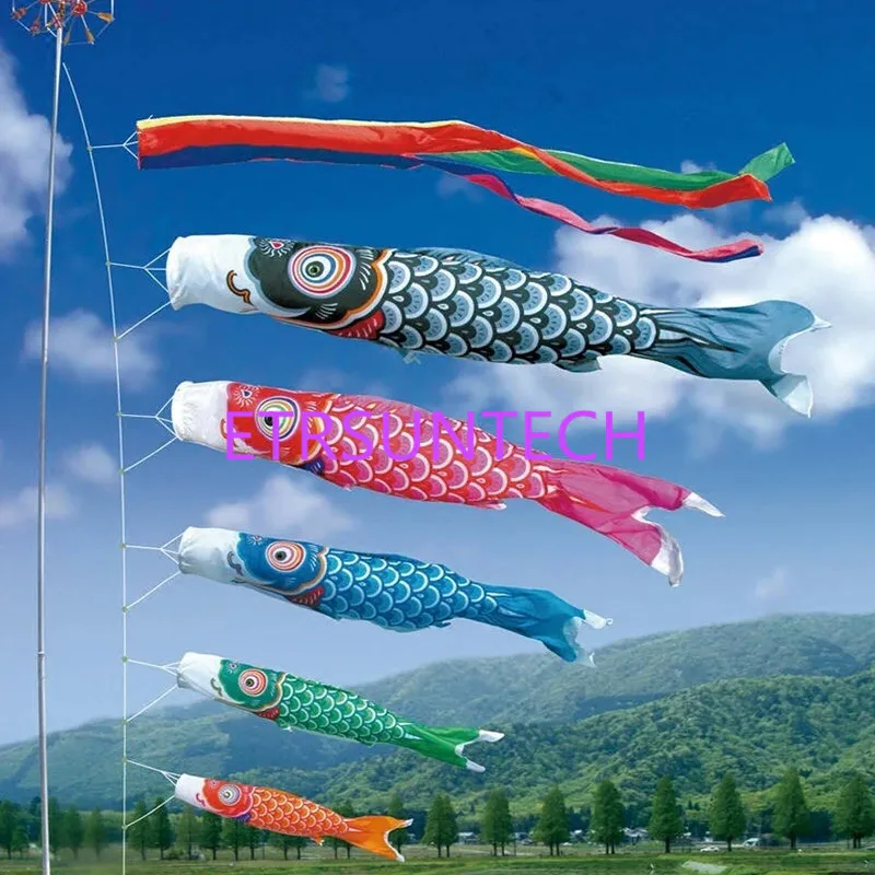 Blue 50cm Koi Nobori Japanese Style Carp Wind Sock Fish Anime Fish Flags Blue 50cm Koi Nobori Japanese Style Carp Wind Sock Fish Anime Fish Flags