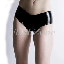 Латексные черные трусы сексуальные шорты для женщин